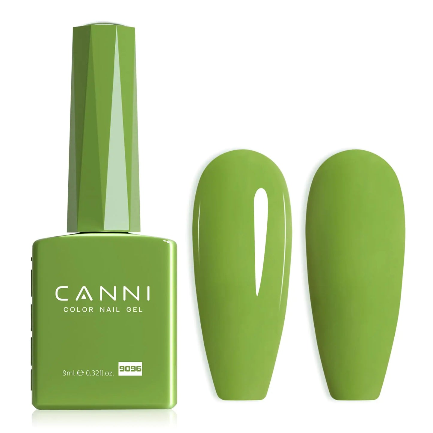 CANNI Green Gel Nail Polish, 1Pcs Pastel Lime Sage Light Green Gel Polish Bringt Mint Green Color Nail Polish Gel High Gloss Soak Off U V Gel Nail French Nail Manicure Salon DIY