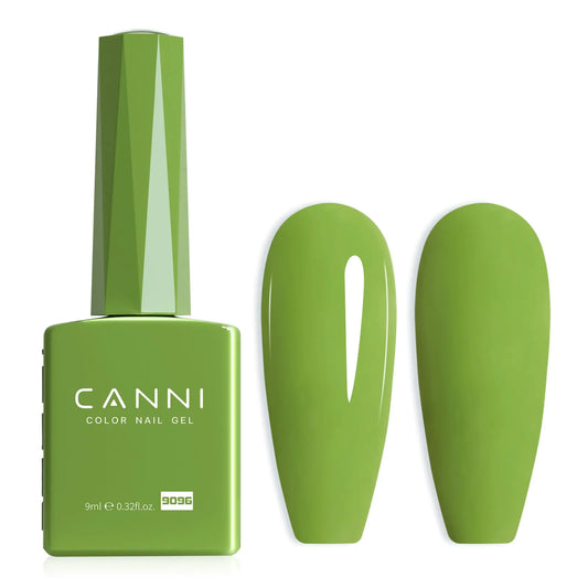 CANNI Green Gel Nail Polish, 1Pcs Pastel Lime Sage Light Green Gel Polish Bringt Mint Green Color Nail Polish Gel High Gloss Soak Off U V Gel Nail French Nail Manicure Salon DIY