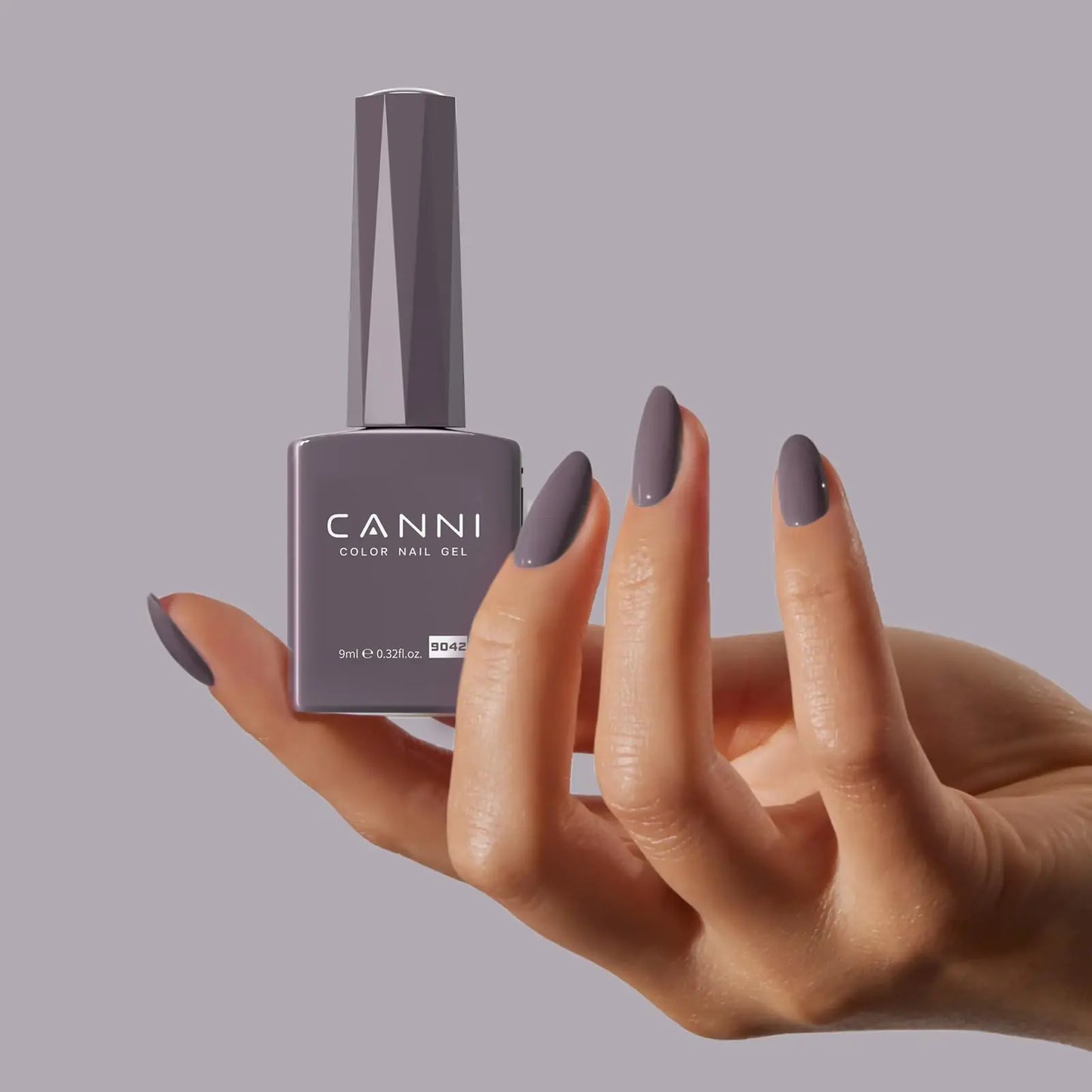 CANNI Grey Gel Nail Polish, 1Pcs Dark Grey Gel Polish Violet Brown Color Nail Polish Gel High Gloss Soak Off U V Gel Nail French Nail Manicure Salon DIY